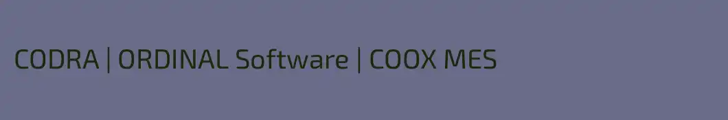 CODRA | ORDINAL Software | COOX MES